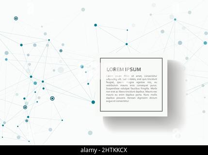 Lines connecting creative grid points on surface. Abstract cover background Stock Vector