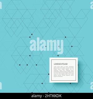 Abstract background with hexagon pattern and dots Stock Vector