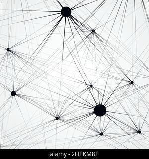Connect network background with dots and lines Stock Vector