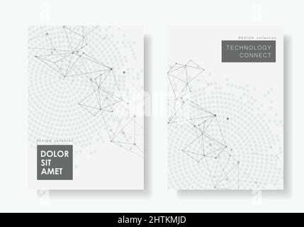 Abstract background with connected lines and dots Stock Vector