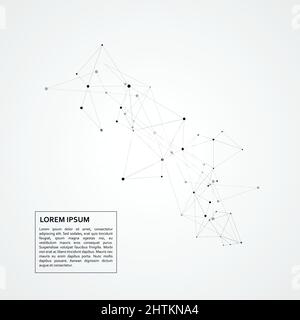 Geometric network abstract background Stock Vector