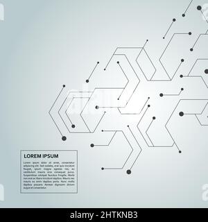 Technology hexagons structure Stock Vector