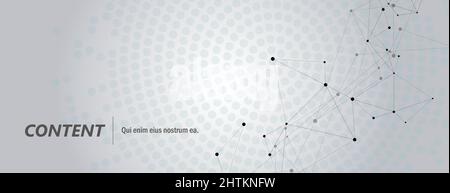 Geometric grey background connected Stock Vector