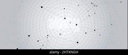 Geometric grey background connected Stock Vector
