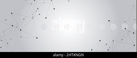 Geometric grey background connected Stock Vector