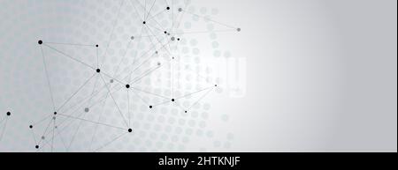 Geometric grey background connected Stock Vector