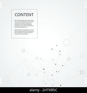 Network background with big circle connected lines Stock Vector