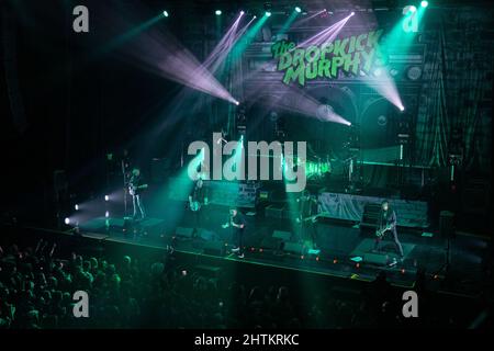 Kelly Rheault Tim Brennan and Matt DaRosa with the Dropkick Murphys, performing at ...