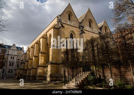 Temple Church, a Royal peculiar church in the City of London built by the Knights Templar in 12th century, London, England, UK Stock Photo