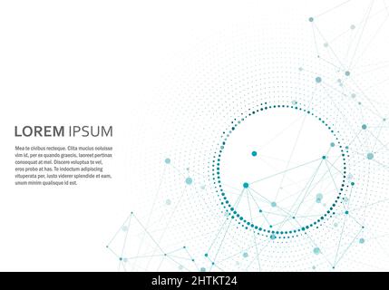 Technology design with connected lines and dots Stock Vector