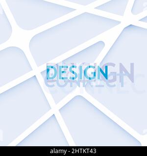 Abstract geometric composition with polygons lines and shadow Stock Vector