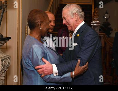 The Prince of Wales speaks with Baroness Valerie Amos as he hosts a ...