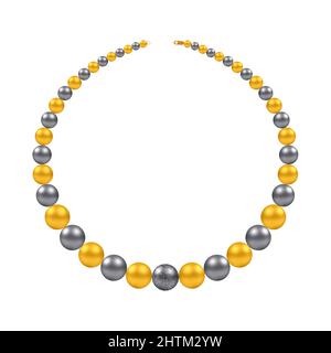 Beads vector illustration on white background. Stock Vector
