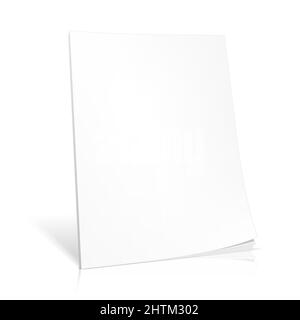 Paper page vector illustration on white background. Stock Vector