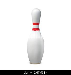 Bowling pin vector illustration on white background. Stock Vector