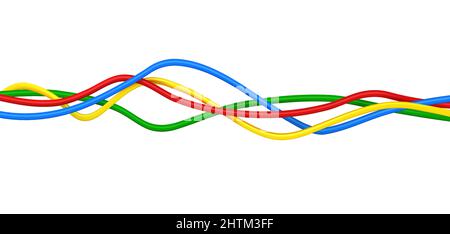 Cables vector illustration on white background. Stock Vector