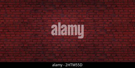 Dark red weathered old brick wall background. 3d illustration Stock Photo