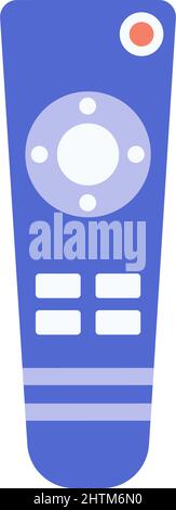 Tv remote control icon flat vector. Television device symbol, video clicker, channel switch isolated on white background Stock Vector