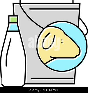 milk sheep color icon vector illustration Stock Vector