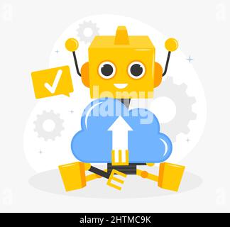 Artificial intelligence software Stock Vector