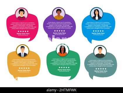 Creative Testimonial, Quote, Infographic, Graphic element Template, Testimonial Speech bubble, customer feedback, Editable Vector Illustration Stock Vector