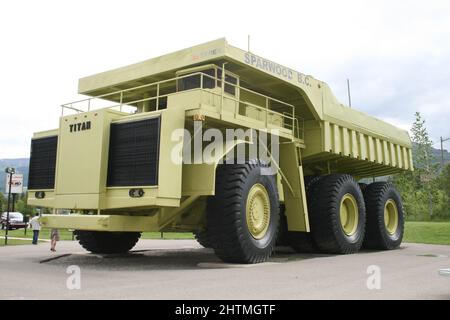 Sparwood BC Big Trucks Canada Stock Photo