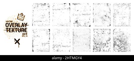 Overlay texture frame, layers with effects Stock Vector