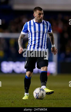 Jack Hunt #32 of Sheffield Wednesday appeals to Referee Samuel Allison ...