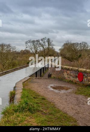 Edstone Aqueduct On A Cloudy Day Stock Photo