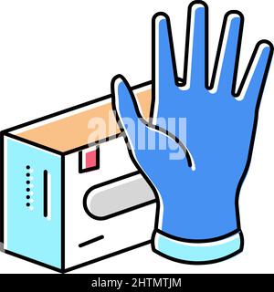 gloves medical color icon vector illustration Stock Vector