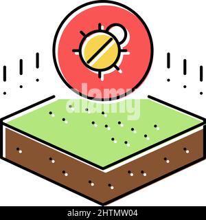 dangerous bug on soil color icon vector illustration Stock Vector Image ...