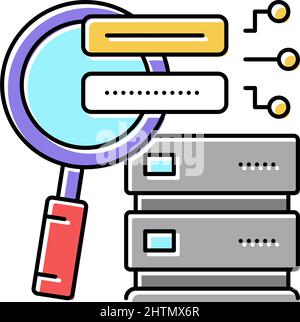 password attacks color icon vector illustration Stock Vector