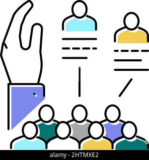 identification of management team color icon vector illustration Stock ...