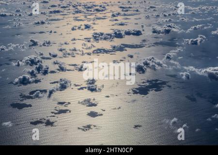 Beautiful clouds over the Atlantic ocean, Canary Islands, Spain. Stock Photo
