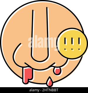nosebleeds nose bleeding color icon vector illustration Stock Vector ...
