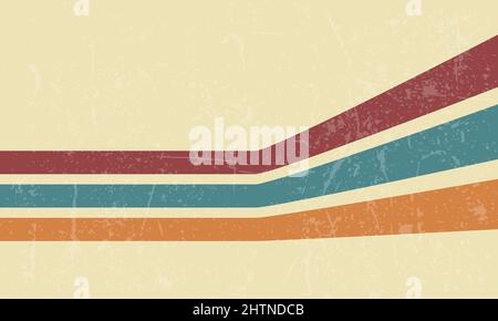 classic three line vintage background design template,dirty retro vector illustration Stock Vector