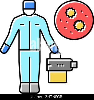 antiviral sanitization color icon vector illustration Stock Vector