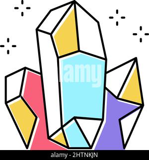 crystals astrological color icon vector illustration Stock Vector