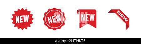 New tag sign, design element related to promotion new product Stock Vector