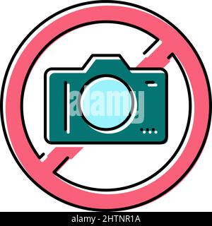 no photo crossed out sign color icon vector illustration Stock Vector