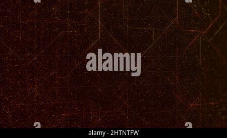 Beautiful background with lines of technological scheme. Animation. Technological background with moving lines on scheme and shining sequins. Shiny ba Stock Photo
