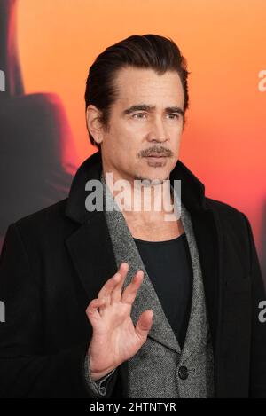 New York, United States. 01st Mar, 2022. Colin Farrell attends the world premiere of 'The Batman' at Lincoln Center Josie Robertson Plaza in New York. (Photo by John Nacion/SOPA Images/Sipa USA) Credit: Sipa USA/Alamy Live News Stock Photo
