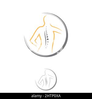 Simple human spinal health care medical template. Vector illustration EPS.8 EPS.10 Stock Vector