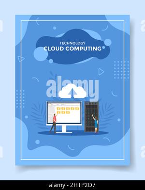 cloud computing for template of banners, flyer, books, and magazine cover vector illustration Stock Photo