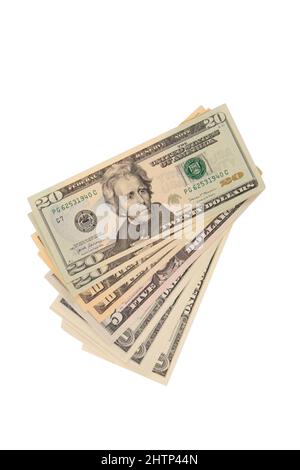 Aktuelle Dollarscheine im Bündel, Stapel und einzeln Stock Photo - Alamy