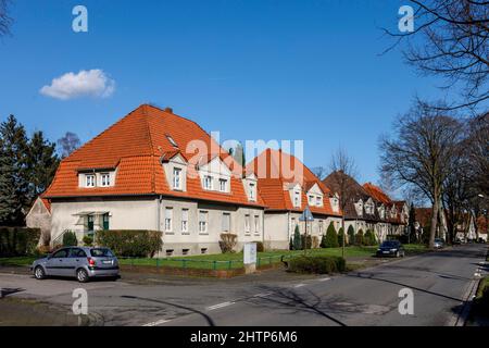 Gartenstadt Welheim settlement in Bottrop, the workers' settlement is part of the Industrial Heritage Route Stock Photo