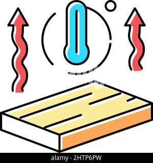 thermal insulation mineral wool color icon vector illustration Stock ...