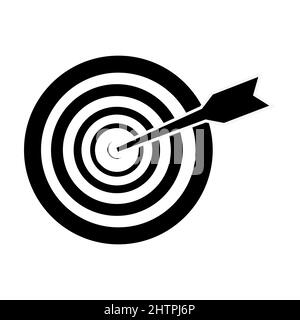 Successful shoot. Darts target aim icon on white background. Vector illustration. Stock Vector