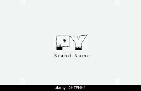 PY YP abstract vector logo monogram template Stock Vector