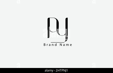 PY YP abstract vector logo monogram template Stock Vector